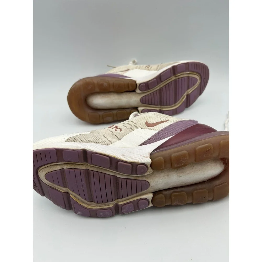 Nike Air Max 270 Light Orewood Brown Burgundy GS 5.5Y 943345-110 Sneakers